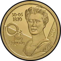 реверс 12½ евро 2020 "150 лет со дня рождения Джейн Бригоде"