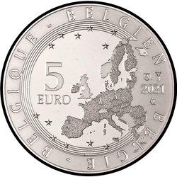 аверс 5 евро 2021 "Европейский год железных дорог"