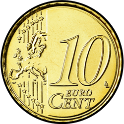 реверс 10 центів (€) 2008 ""