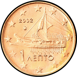 аверс 1 cent (€) 2002 "1 cent / 2002"