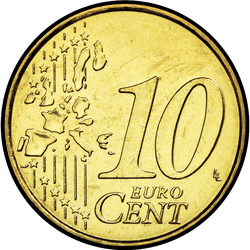 реверс 10 cents (€) 2002 "10 centov F / 2002"