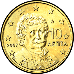 аверс 10 центів (€) 2007 ""