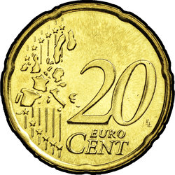 реверс 20 cents (€) 2002 "20 centov E / 2002"