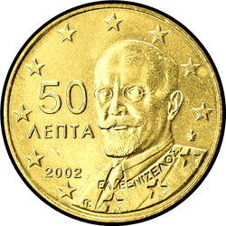 аверс 50 cents (€) 2002 "50 centov F / 2002"