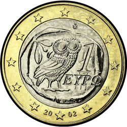 аверс 1€ 2002 "1 € М / 2002"