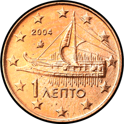 аверс 1セント（€） 2004 ""