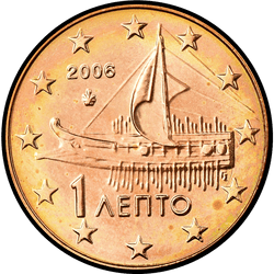 аверс 1 цэнт (€) 2006 ""