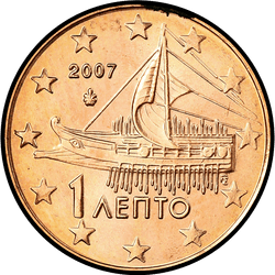аверс 1セント（€） 2007 ""