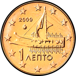аверс 1 цэнт (€) 2009 ""