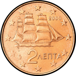аверс 2 центів (€) 2003 ""