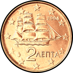 аверс 2 центів (€) 2004 ""