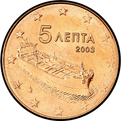 аверс 5 центов (€) 2003 ""