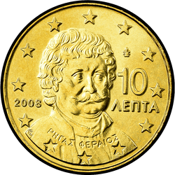 аверс 10 центов (€) 2008 ""