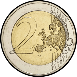 реверс 2€ 2015 "30 лет флагу Европы"