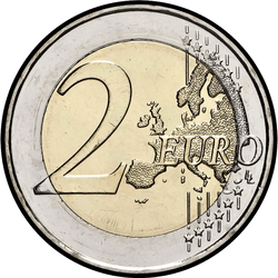реверс 2€ 2018 "70e anniversaire de l