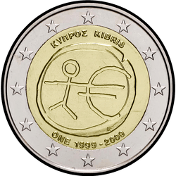 аверс 2€ 2009 "10-летие Экономического и валютного союза"