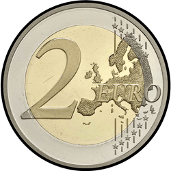 реверс 2€ 2015 "Der 30. Jahrestag der EU-Flagge"
