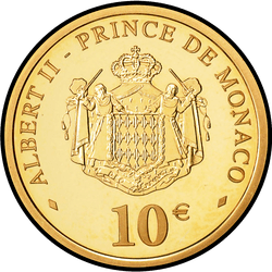 реверс 10€ 2005 "Morte del principe Ranieri III"