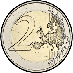 реверс 2€ 2015 "Il trentesimo anniversario della bandiera dell
