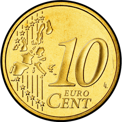 реверс 10 центів (€) 2001 ""
