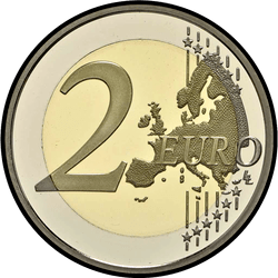 реверс 2€ 2016 "150-річчя від дня заснування Монте-Карло Карла III"