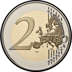реверс 2€ 2019 "200 ° anniversario del principe Honoré V Adesione al trono"