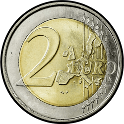 реверс 2€ 2005 "The Grand Duke Henri and the Grand Duke Adolf"