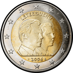 аверс 2€ 2006 "25ème anniversaire du Grand-Duc Guillaume, héritier du trône"
