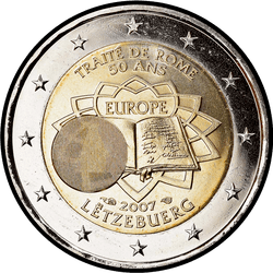 аверс 2€ 2007 "50th anniversary of the Treaty of Rome"