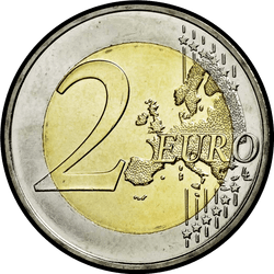 реверс 2€ 2008 "Великий Герцог Анри и «Шато де Берг»"