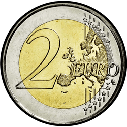 реверс 2€ 2010 "Герб Великого герцога Люксембурга"