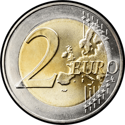 реверс 2€ 2014 "175th Anniversary of the Foundation of Luxembourg