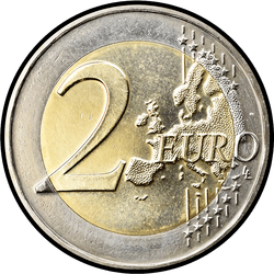 реверс 2€ 2018 "175 years since the death of the Grand Duke Guillaume I"