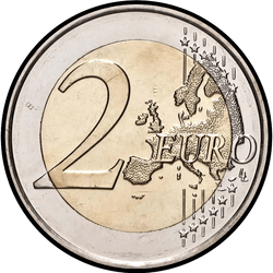 реверс 2€ 2022 "50. výročí vlajky Lucemburska"