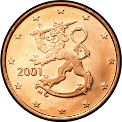 аверс 1 سنت (€) 2001 ""