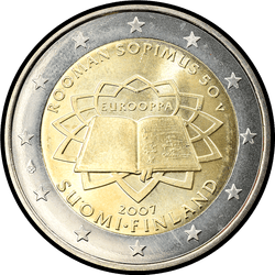 аверс 2€ 2007 "50 ° anniversario del Trattato di Roma"