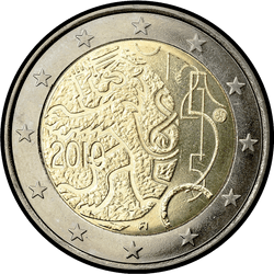 аверс 2€ 2010 "150 ans de monnaie finlandaise"