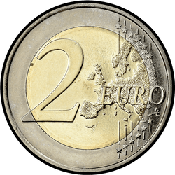реверс 2€ 2010 "150 años de moneda finlandesa"
