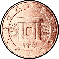 аверс 1 cent (€) 2008 ""