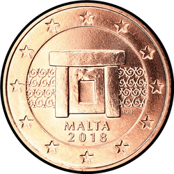 аверс 1 цент (€) 2018 ""