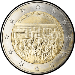 аверс 2€ 2012 "Mehrheitsvertretung - 1887"