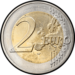 реверс 2€ 2015 "El 30 aniversario de la bandera de la UE"