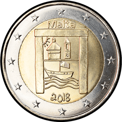 аверс 2€ 2018 "Patrimonio cultural"