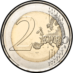 реверс 2€ 2018 "25th anniversary of the Constitution of Andorra"