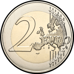 реверс 2€ 2021 "100 anos da coroação de Nossa Senhora de Mericela"
