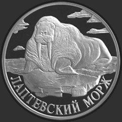 реверс 1 рубель 1998 "Лаптевский морж"
