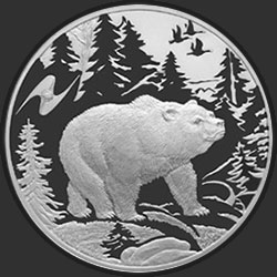 реверс 3 рубля 2009 "Медведь"