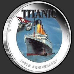 реверс 1$ (бак) 2012 "100 лет со дня гибели Титаника"