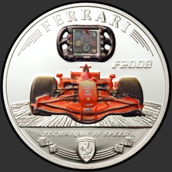реверс 5 dolarjev 2009 "Феррари F2008 Carbon"