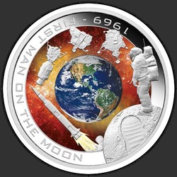 реверс 1$ (бак) 2009 "Первый человек на Луне"